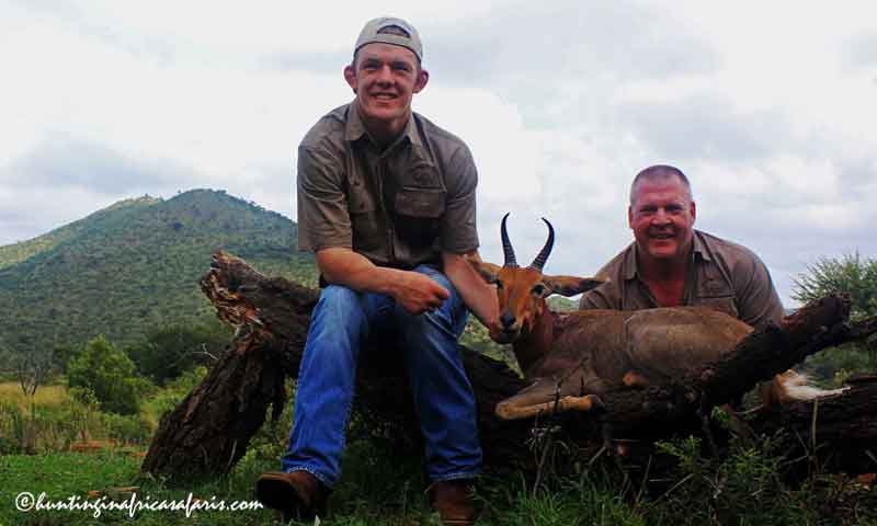 Hunting mountain reedbuck best calibers International hunter with a mature Mountain reedbuck – A prized addition to the African Tiny Ten collection.