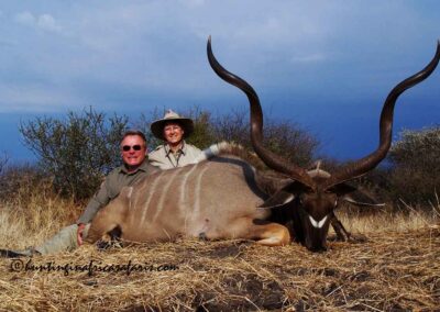 A trophy Greater Kudu Tragelaphus strepsiceros bull with a 52-inch spread and 48-inch horns.
